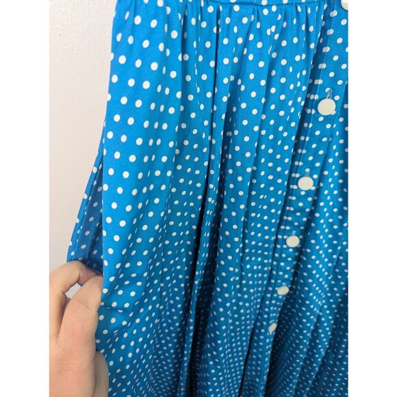 Tatyana Vintage Retro Style Pin-Up Polka Dot Fit and Flare Midi Dress - Picture 4 of 12